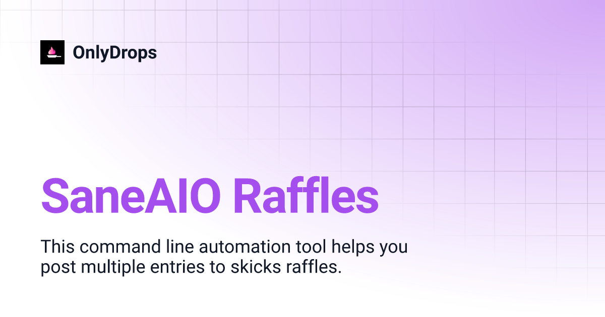 Saneaio raffles onlydrops
